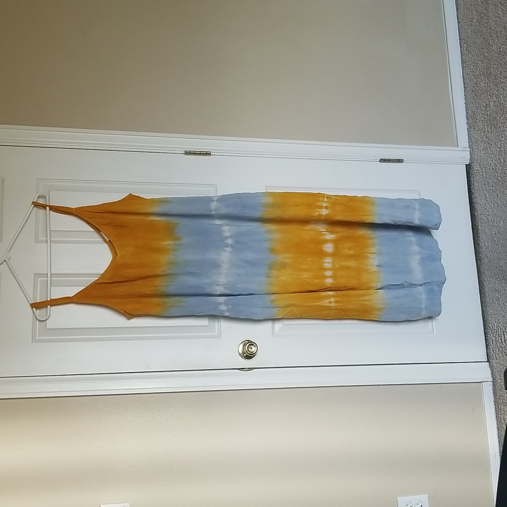 Target Knox Rose Yellow and Blue Maxi Dress 1X